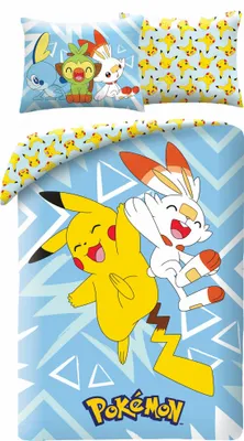 Obrázek produktu pro Pokemon Bettbezug Modré trojúhelníky 140 x 200 cm - 90 x 70 cm - Polyester