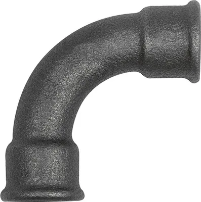 Produktbild von Riegler Bogen 2, 90°, lang, Rp 1 1/4 i., Rp 1 1/4 i., Temperguss schwarz