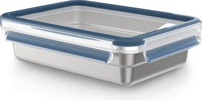 Zdjęcie produktu dla Tefal CLIP & CLOSE N1150510, Pudełko, Prostokątny, 1,2 l, Stal nierdzewna, Stal nierdzewna, 250 °C