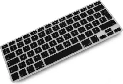 Produktbild von System-S Silikon Tastaturschutz Tastaturabdeckung AZERTY Französische Tastatur Abdeckung Schutz für MacBook Pro 13 Zoll 15 Zoll 17 Zoll iMac MacBook Air 13 Zoll in Schwarz