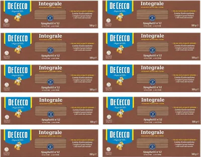 Produktbild von 10x Pasta De Cecco spaghetti integrali n. 12 Vollkor italienisch Nudeln 500 g