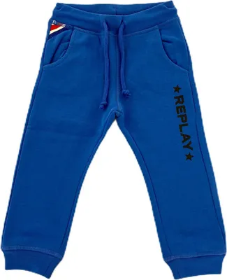 Imagen del producto de Pantalón de chándal de algodón azul para niño, modelo "bimbo boy" de la marca REPLAY