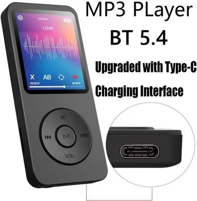 Image de Lecteur MP3 portable 8 pouces avec port Type-C et lecteur de livres électroniques compatible Bluetooth 5.4