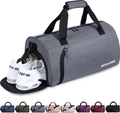 Produktbild von Sporttasche Damen Herren 25L Reisetasche Duffel Bag Grau wasserdicht