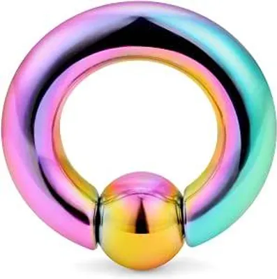 Immagine prodotto di Piercing arcobaleno - acciaio chirurgico - gioielli per il corpo di alta qualità, adatti a ogni occasione e per le donne