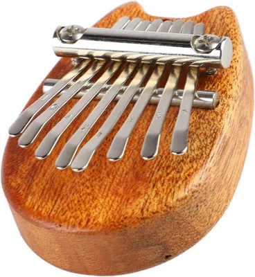 Productafbeelding van Mini kalimba met 8 toetsen, draagbaar met halsband, geschikt voor kinderen en beginners