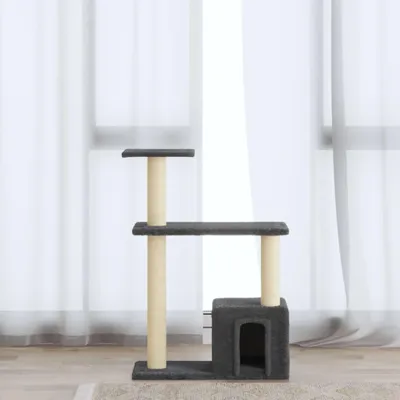 Obrázok produktu pre vidaXL Strom pre mačky so sisalovými škrabadlami Dark Grey 70 cm