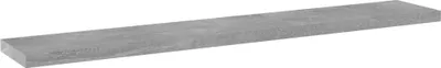 A single, long, rectangular shelf with a concrete-like texture, presented against a white background.