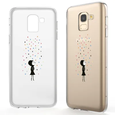 Image de Housse NALIA pour Samsung Galaxy J6 (2018), Slim Housse téléphone mobile motif silicone TPU Case Colorful Rain