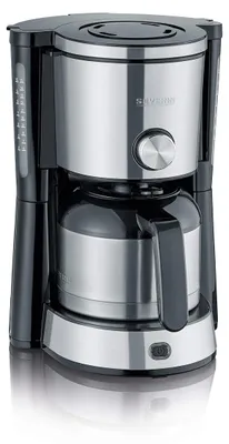 Image de Cafetière à filtre isotherme SEVERIN KA4845 - 8 tasses - 1 L - 1000 W - Sélecteur d'arômes - Acier inoxydable/Noir