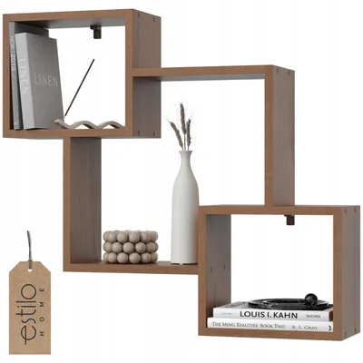 Produktbild von Wandregal 80cm – Hängeregal aus MDF – Bücherregal für Wohnzimmer, Schlafzimmer, Küche