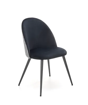 Image de Chaise de salle à manger élégante K478 noir et blanc
