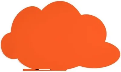 Produktbild von Symbol-Tafel Skinshape Wolke lackiert 75x115cm RAL 2008 hellrotorange.
