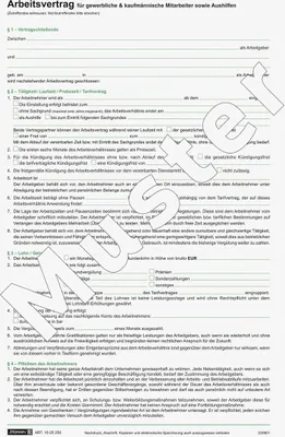 Zdjęcie produktu dla BRUNNEN 1025250 Formularz "Umowa o pracę dla pracowników komercyjnych" A4