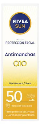 Produktbild von NIVEA UV Face Q10 Anti-Age Sun Cream SPF 50 ml, Sonnenschutzcreme, Gesicht, Tube, Anti-Falten, Feuchtigkeitsspendend, Schutz, Glättend, trockene Haut, normale Haut, 50 ml