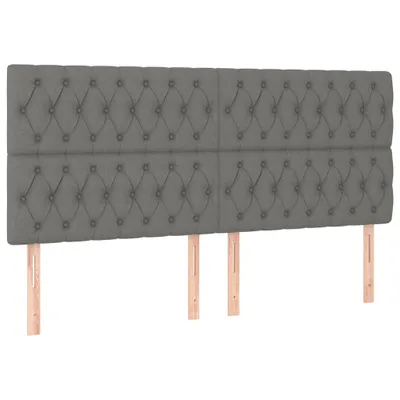 Produktbild von Kopfteil Dunkelgrau 180 x 7 x 118/128 cm Stoff