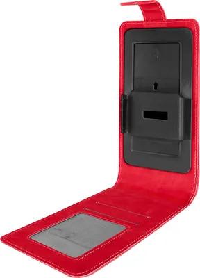 Produktbild von Avizar, Universal-Klappetui (vertikal) mit Kartenfächern für 4.7'' – 5.0'' Smartphones, Rot