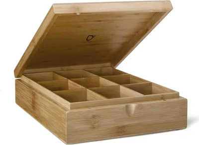 Produktbild von Teebeutelbox - 9 Fächer - Aufbewahrungsbox für Teebeutel Teebox