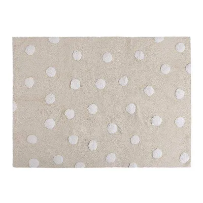 Produktbild von Baumwollteppich gepunktet - beige - 120 x 160