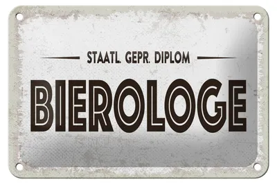 Produktbild von Blechschild Alkohol 18x12cm staatlich er Bierologe Dekoration