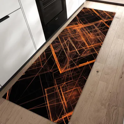 Produktbild von Küchenteppich 80x250cm rutschfest & abwischbar PVC Läufer - Muster des Geometrisches