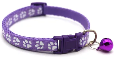 Produktbild von Haustierhalsband, niedlich, reflektierend, verstellbare Sicherheitsschnalle, bequem, für Hunde und Katzen, mit Glöckchen
