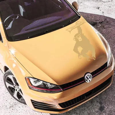Produktbild von Aufkleber - Autoaufkleber "Schimpanse" 50cm x 31cm gold - Tuning Carystyling Heckscheibe Auto