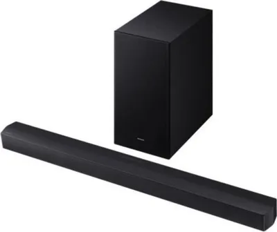 Obrázek produktu pro Samsung HW-B460F, 2.1 kanály/kanálů, Dolby 2.0, Adaptivní, Hry, Standardní, Rozšíření prostorového zvuku, Černá, LPCM, Kabelový a bezdrátový
