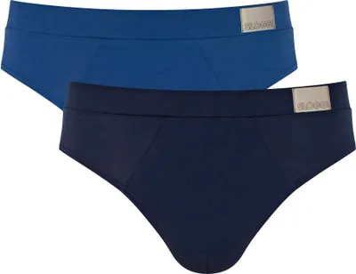 Produktbild von Sloggi Herren Unterhose GO Natural Brief, 2-Pack, M, Blau