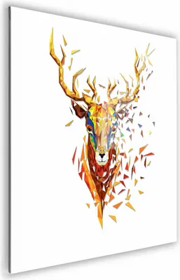 Zdjęcie produktu dla OBRAZ NA SZKLE KWADRATOWY 60x60cm 025 Geometryczny jeleń