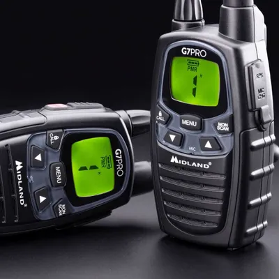 Immagine prodotto di Midland G7 Pro Walkie Talkie ricetrasmittente 69 canali 446.00625  446.09375 MHz Nero