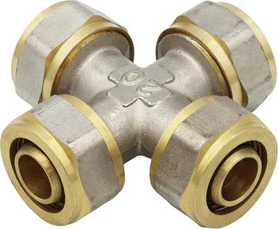 Produktbild von Pipetec Klemmring Schraubfitting Kreuz-T-Stück 20x2 mm Mehrschicht-Verbundrohr