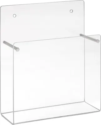 Produktbild von DIN A6 Wandprospekthalter, Wandprospektständer im Hochformat aus Acrylglas, glasklar
