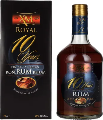 Produktbild von XM ROYAL 10 Years Old Fines Caribbean Rum 40% Vol. 0,7l in Geschenkbox