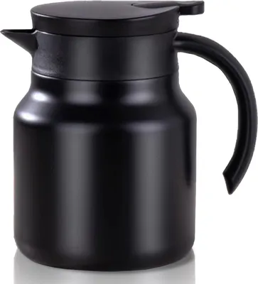 Produktbild von Isolierte Thermoskanne - 1000 ml - schwarz - Edelstahl