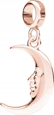 Produktbild von Vergoldete Halbmond-Gesichtsanhänger aus 925er Sterlingsilber