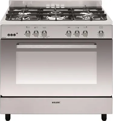 Image de Piano de cuisson gaz 109l 5 feux inox - Glem - GE960CMIX2 -