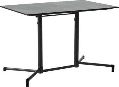Produktbild von Dehner Gartentisch Capri, Balkontisch klappbar, bis zu 6 Sitzplätze, 70 x 74 x 70 cm, Metall pulverbeschichtet, grau