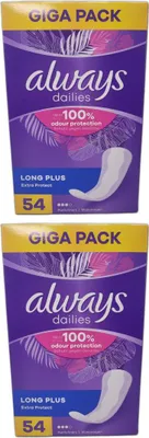 Produktbild von Always dailies | Extra Protect | Long Plus | Slipeinlagen Damen 54er ( 2er Pack)