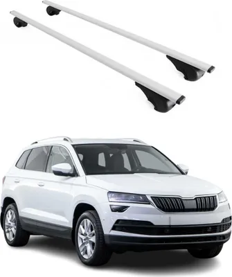 Immagine prodotto di Barre portatutto trasversali per Skoda Karoq 2017-2024, colore ferro argento