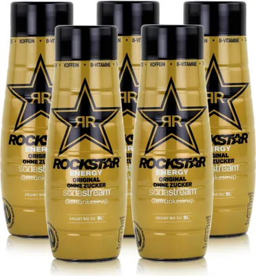 Produktbild von Sodastream Rockstar Energy Original Getränkesirup ohne Zucker 440ml (5er Pack)
