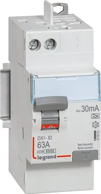 Obrázok produktu pre Diferenčný istič DX3 Legrand 411651 2P 230V 63A 30mA typ A