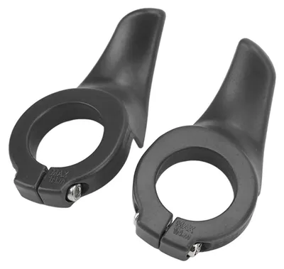Image de 1 paire de repose-pouces pour guidon, résistants à l'usure, prise en main ferme, embouts de guidon pour VTT, noir