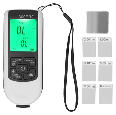 Obrázek produktu pro Měřič tloušťky laku s digitálním displejem (0–2000 µm) pro bílé vozy