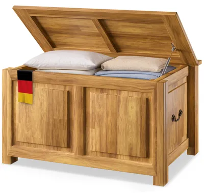 Immagine prodotto di Deuba Cassapanca in Legno 85x44x48cm Vano Contenitore e Coperchio Baule Salvaspazio Pistone a Gas