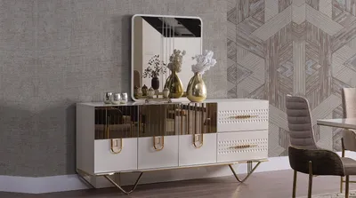 Immagine prodotto di Credenza Mobili in legno lucido Cassettiera Credenza