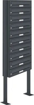 Produktbild von 10er Standbriefkasten Anlage Freistehend RAL 7016 - Anthrazit