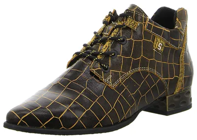 Immagine prodotto di Scarpe stringate da donna Simen 39375-37, 39375-38, 39375-39, 39375-40, 39375-42 SIM-7940A nero/giallo 39