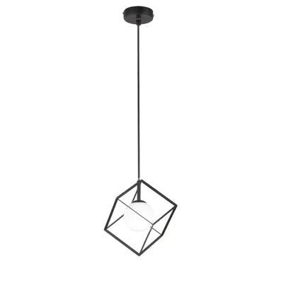 Immagine prodotto di Lampadario In Metallo Industrial Cube Nero 1 Luce