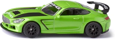 Produktbild von Siku 1118 Mercedes-AMG GT4 Rennwagen-Spielzeugauto mit Racing-Design, Metall-Karosserie, Grün, Sportwagen-Modell für Kinder und Motorsport-Fans